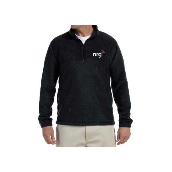 Mens Harriton 8 Oz. Quarter Zip Fleece Pullover Sweatshirt