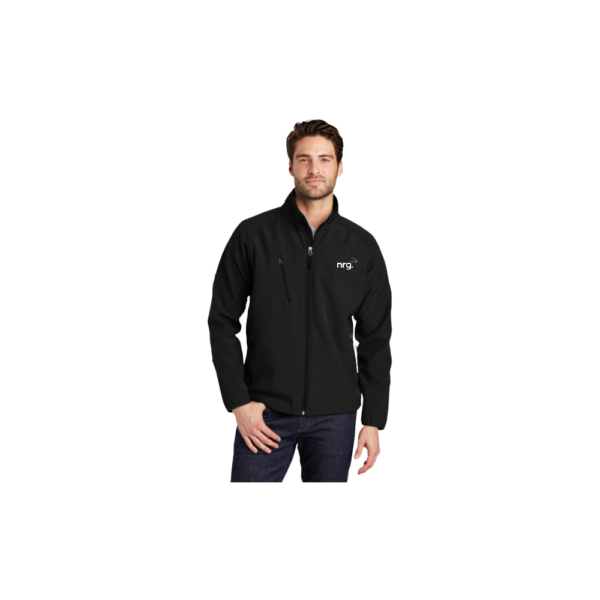 Mens Port Authority® Textured Soft Shell Jacket - Black