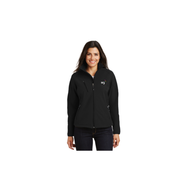 Womens Port Authority® Textured Soft Shell Jacket - Black